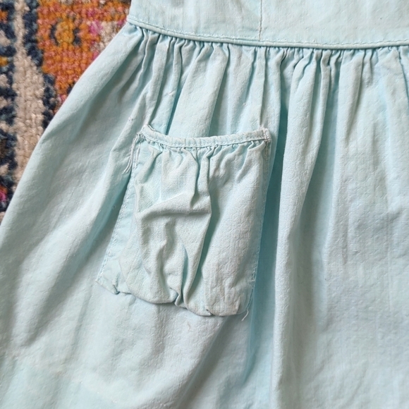 Fruit of the Loom 60's Vintage Rare Bib Collar Babydoll Dress Baby Blue 2T - Picture 7 of 13